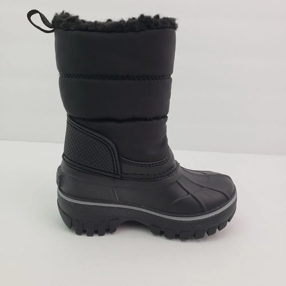 London Fog Collection Baby Toddler Size 5 Black Pull On Warm Winter Snow Boots